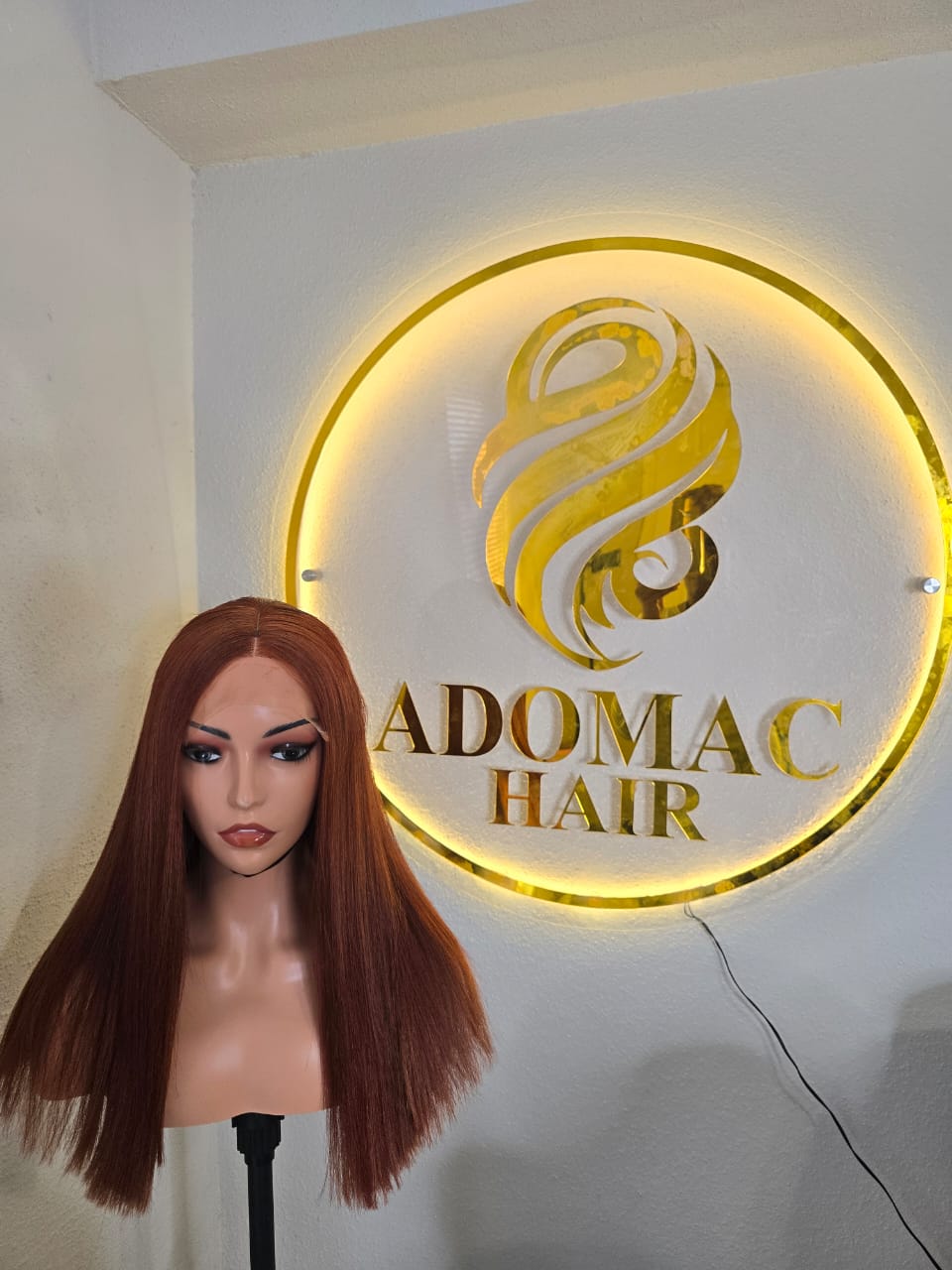 18" 5by5 SDD Vietmanese Bone Straight Human Hair Brown Colour Glueless wig - Affordable Luxury for Ladies