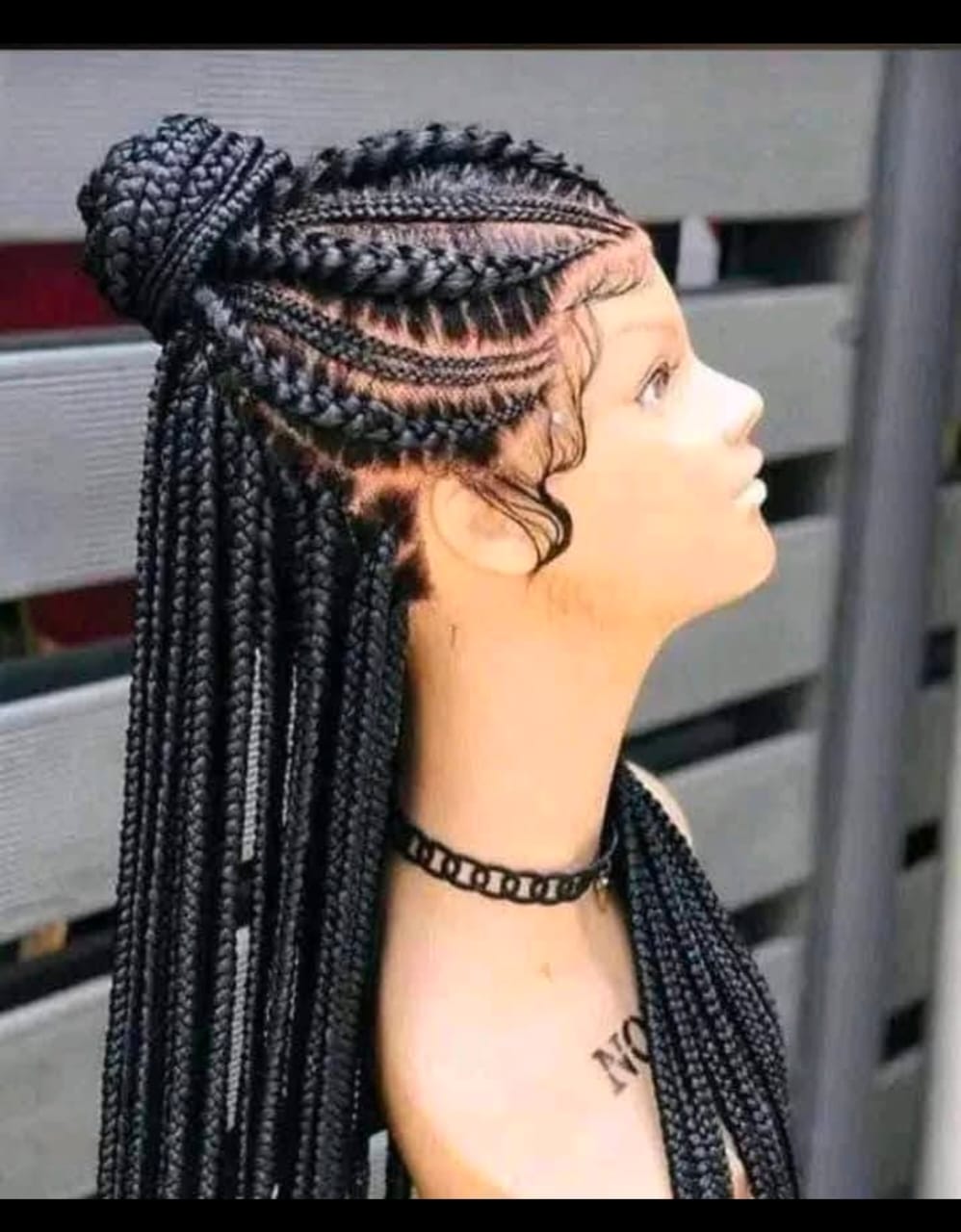 Black Ponytail Synthetic Braided Wig for Stylish Looks and Everyday Wear Unisex Versatile and Practical Easy to Wear