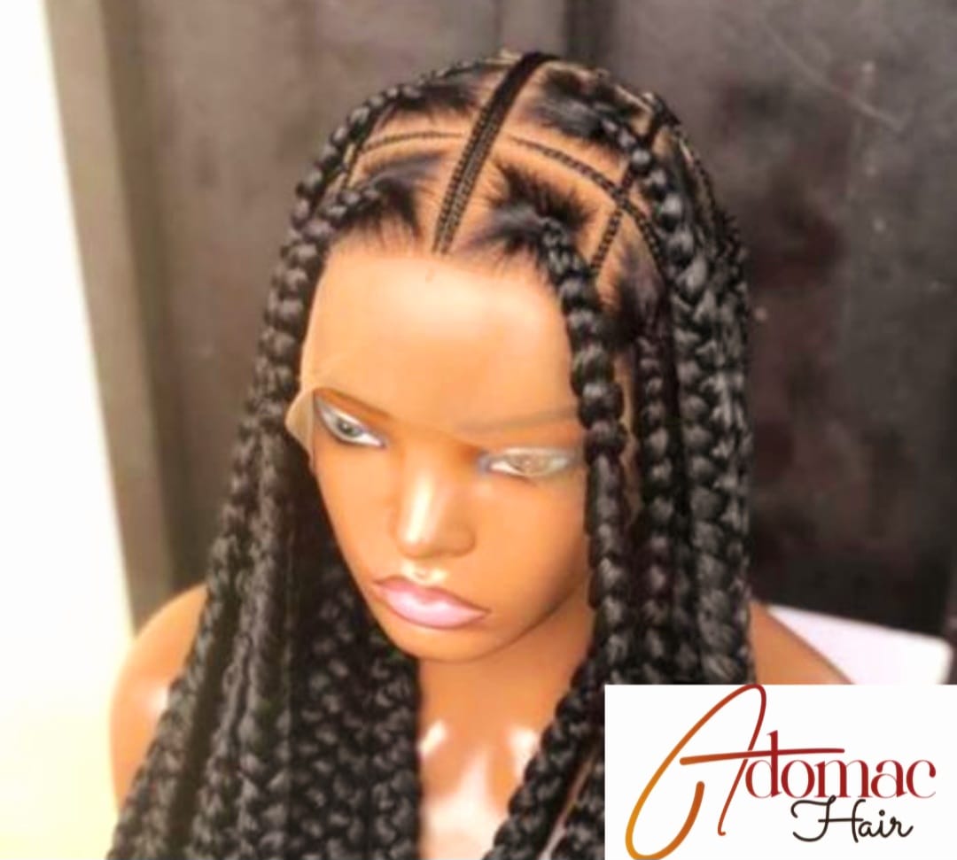 360 full lace Braided Wig 005 - Luxury Braided Wig Style with Easy Styling & Comfortable Design for a Distinctive Look