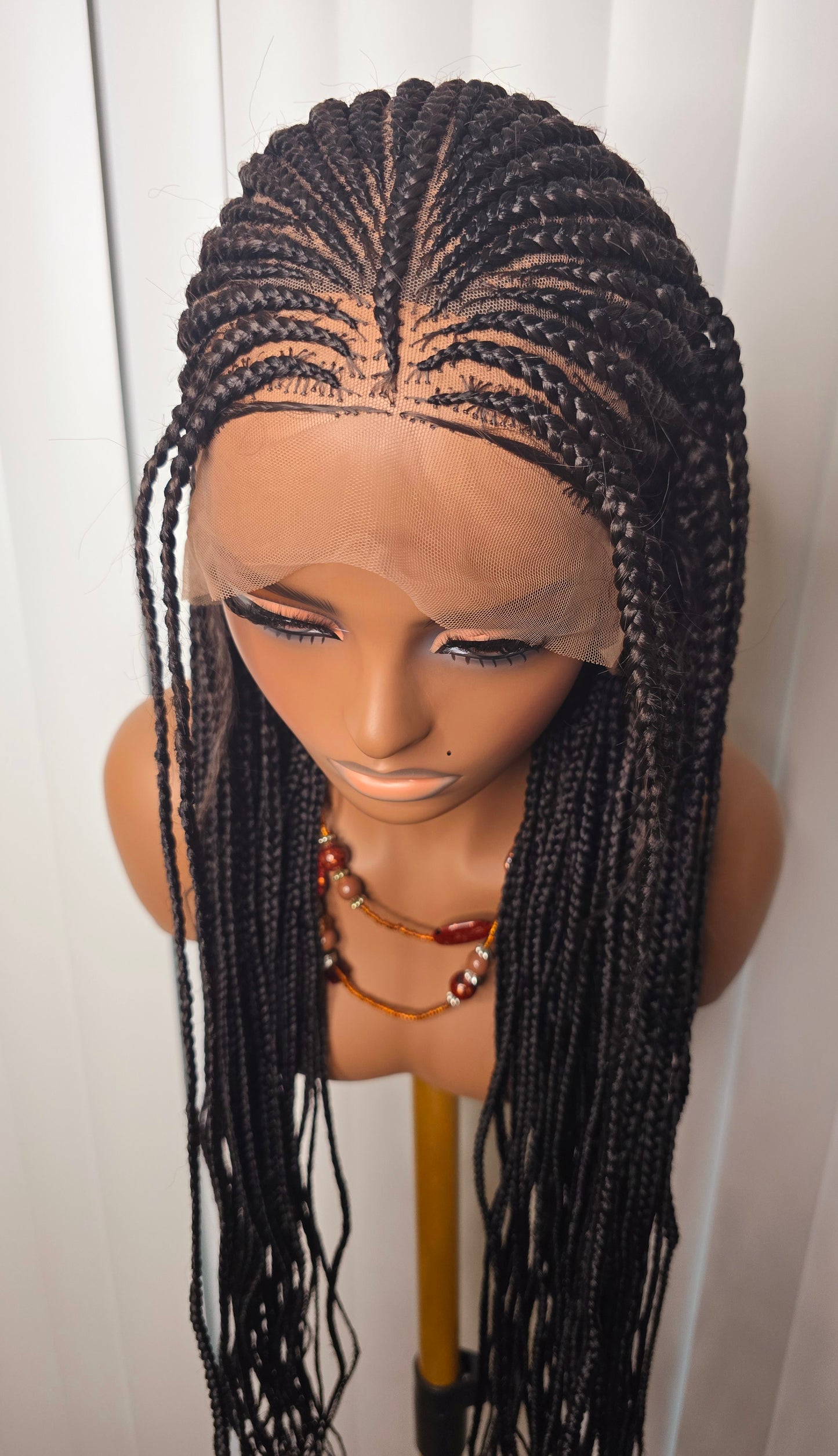Black 36inches Synthetic Braided Wig Comfortable Style for Everyday Wear