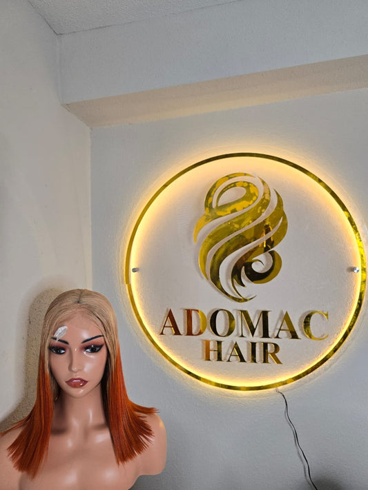 12" 2by6 SDD Vietnamese Bone Straight Human Hair Ombre Warm Tone  Glueless wig  - Affordable Luxury for Ladies