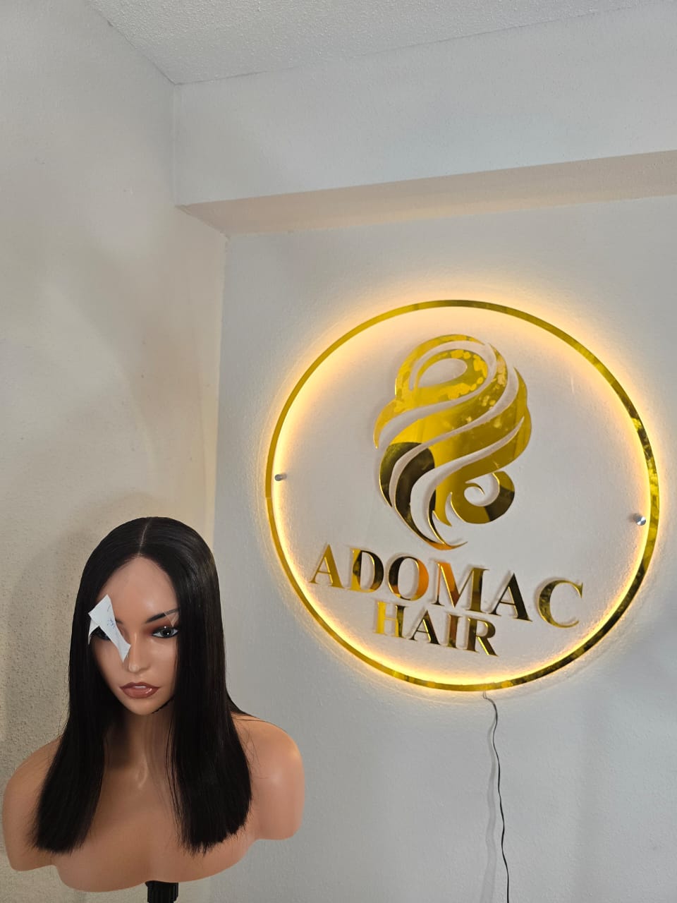 12" 5by5 SDD Vietnamese Bone Straight Human Hair Natural Colour  Glueless wig  - Affordable Luxury wig for Ladies