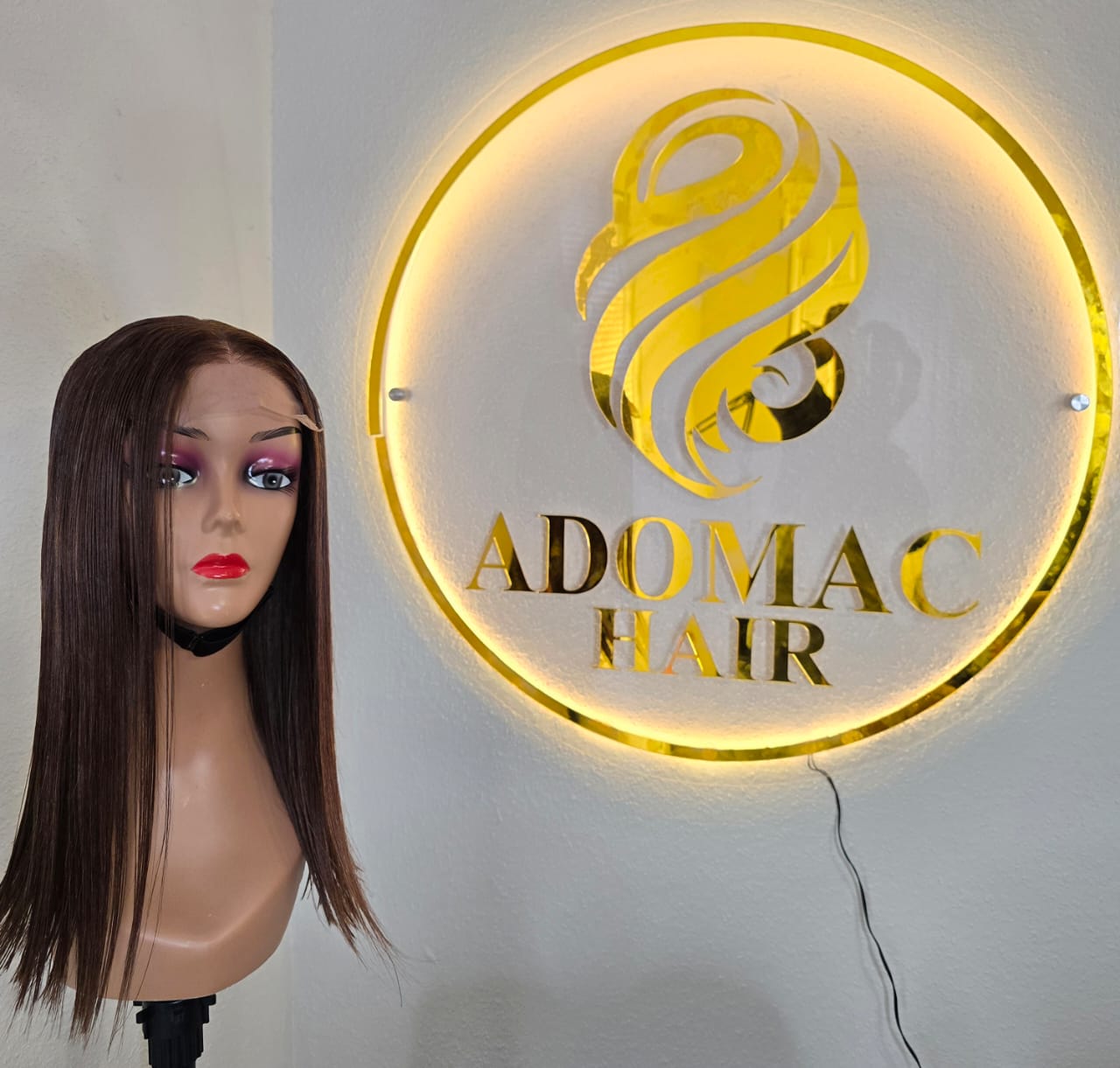 14 5by5 SDD Vietnamese Bone Straight Human Hair Honey Brown Glueless Wig - Affordable Luxury for Ladies