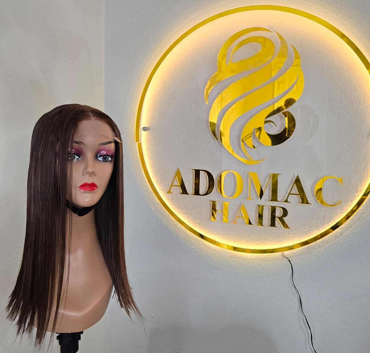 14 5by5 SDD Vietnamese Bone Straight Human Hair Honey Brown Glueless Wig - Affordable Luxury for Ladies