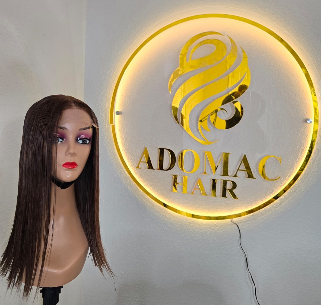14 5by5 SDD Vietnamese Bone Straight Human Hair Honey Brown Glueless Wig - Affordable Luxury for Ladies