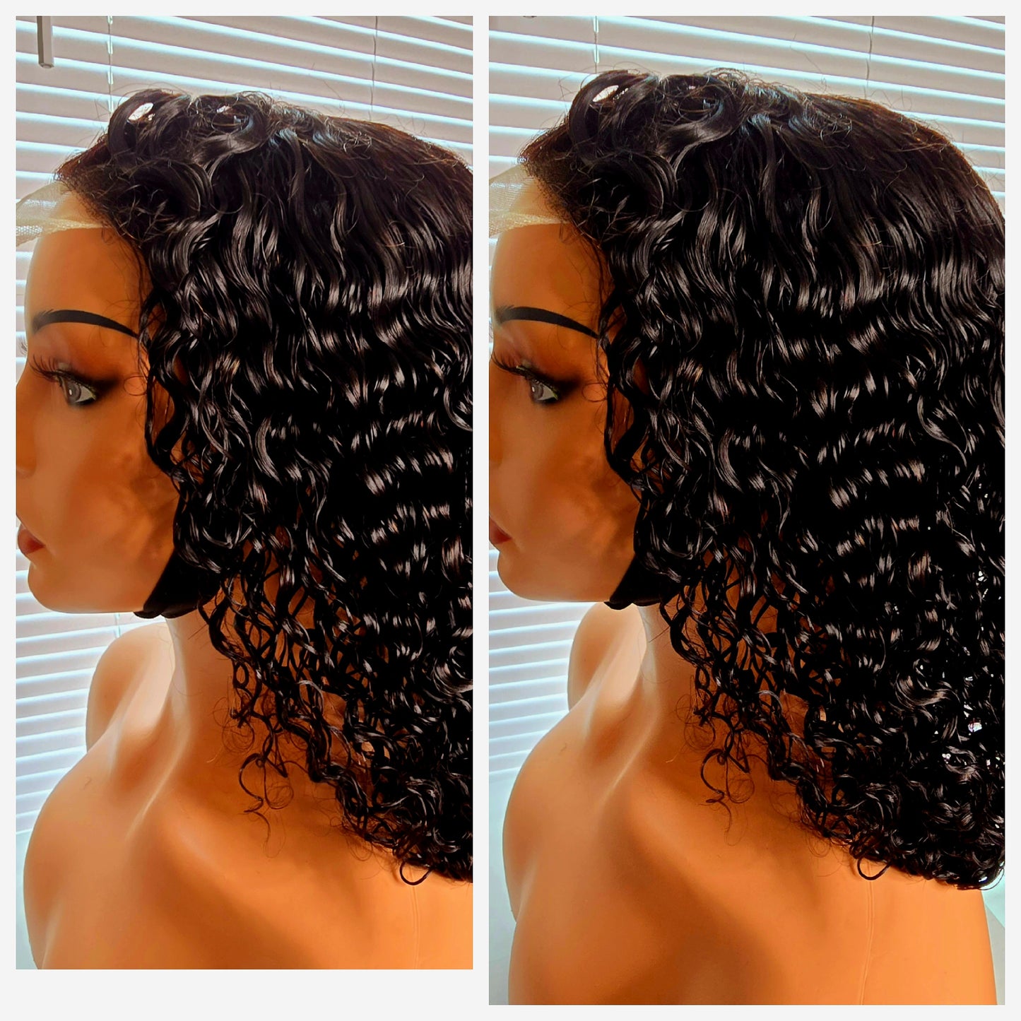 14" 5by5 PIXIE CURLS Human Hair Natural colour  Glueless wig  - Affordable Luxury for Ladies