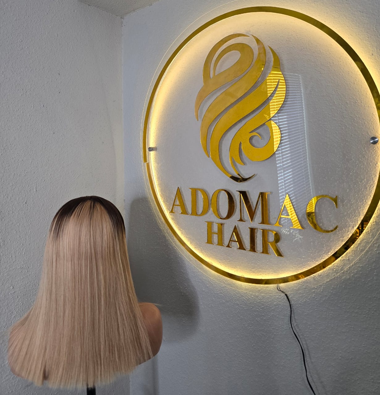 14" 5by5 SDD Vietnamese Bone Straight Human Hair Blonde Tone Colour  Glueless wig  - Affordable Luxury for Ladies
