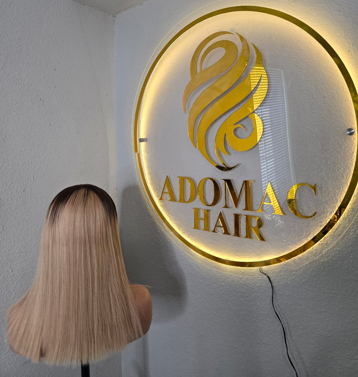 14" 5by5 SDD Vietnamese Bone Straight Human Hair Blonde Tone Colour  Glueless wig  - Affordable Luxury for Ladies