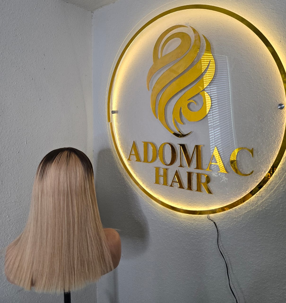 14" 5by5 SDD Vietnamese Bone Straight Human Hair Blonde Tone Colour  Glueless wig  - Affordable Luxury for Ladies