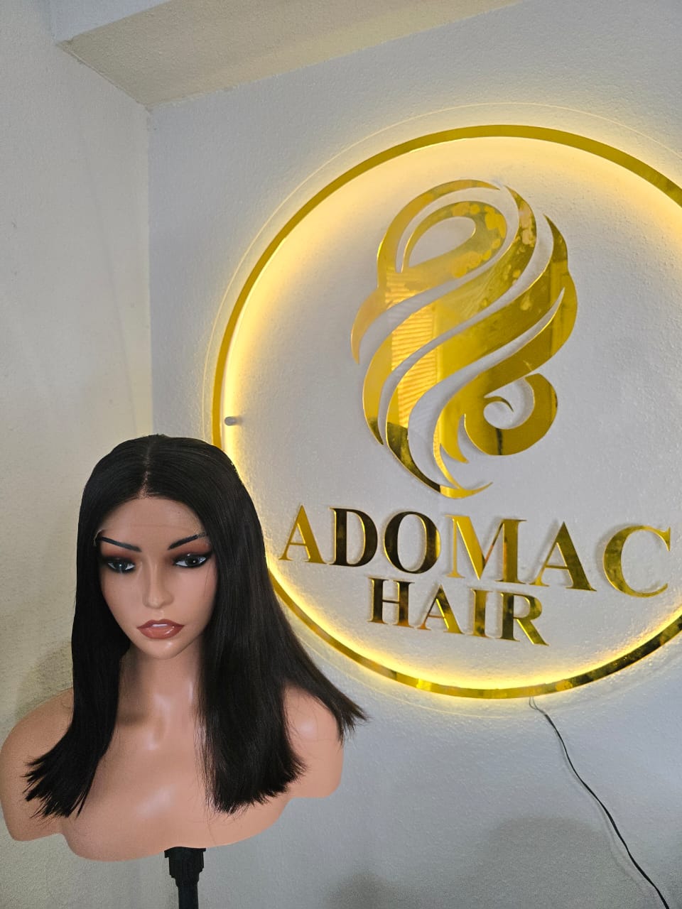 14" 5by5 SDD Straight Human Hair Natural Colour  Glueless wig  - Affordable Luxury for Ladies