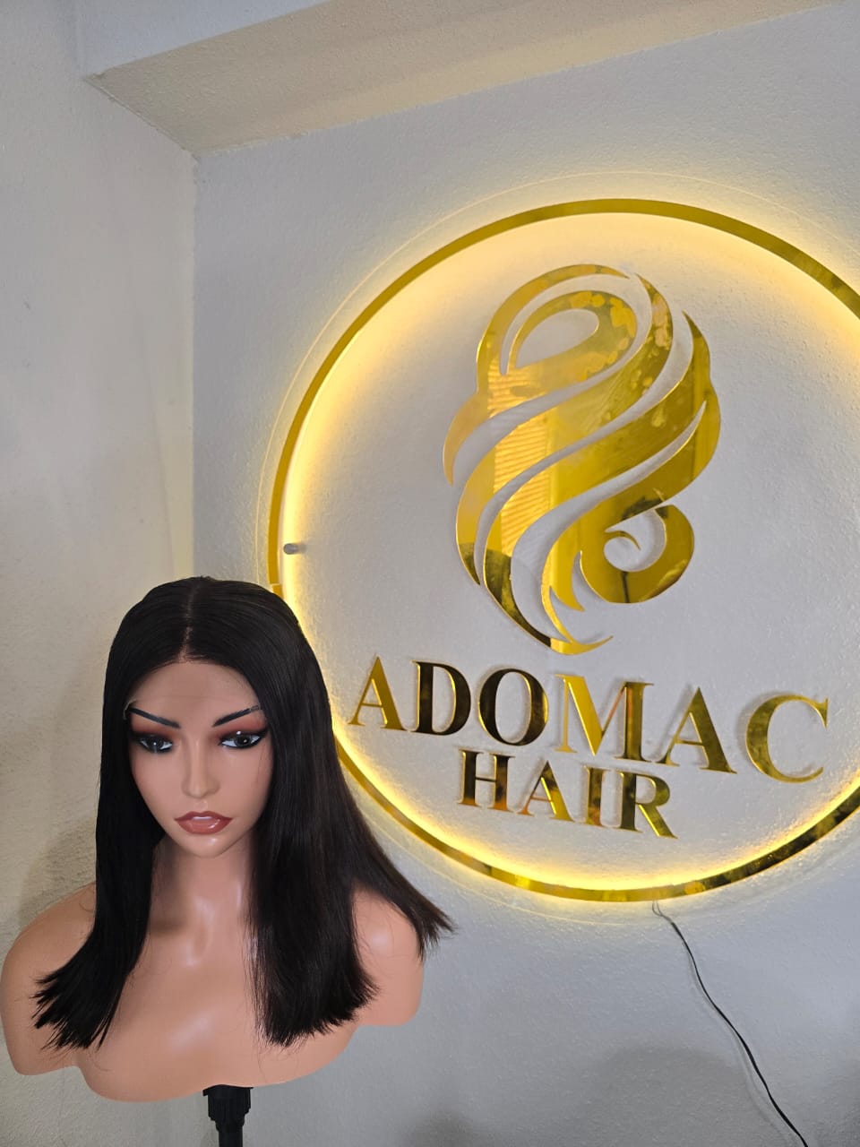 14" 5by5 SDD Straight Human Hair Natural Colour  Glueless wig  - Affordable Luxury for Ladies