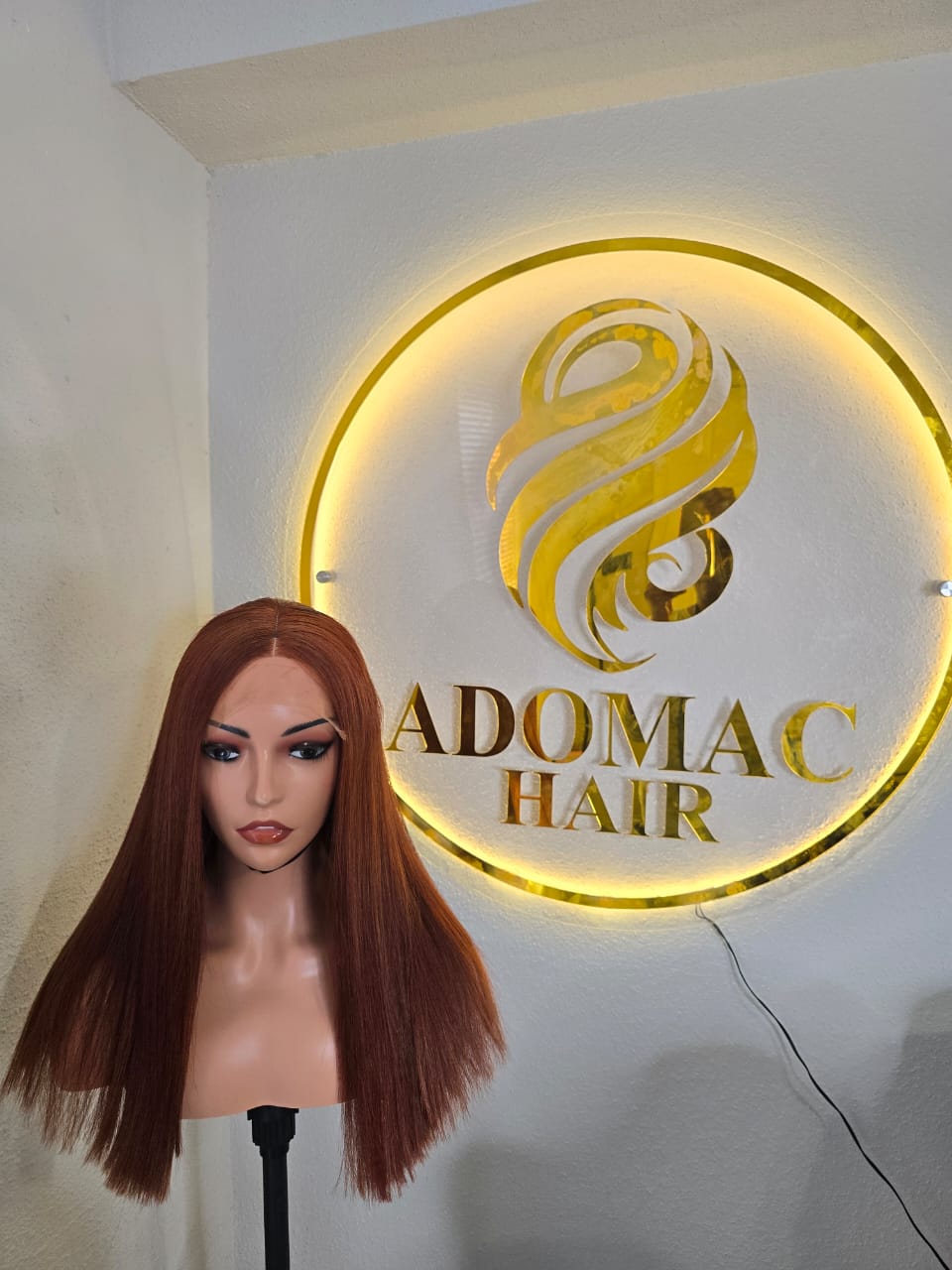 18" 5by5 SDD Vietmanese Bone Straight Human Hair Brown Colour  Glueless wig  - Affordable Luxury for Ladies