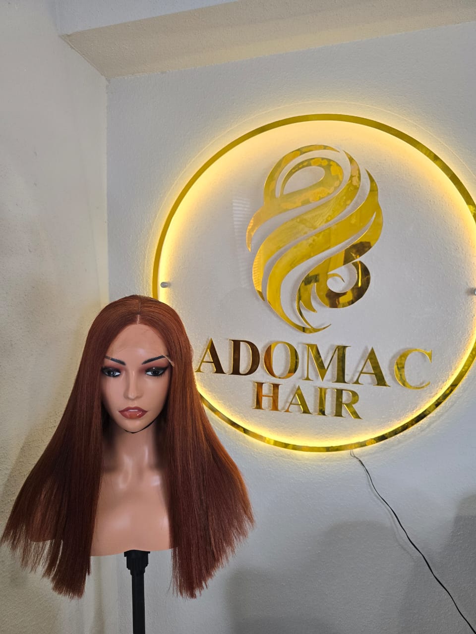 18" 5by5 SDD Vietmanese Bone Straight Human Hair Brown Colour  Glueless wig  - Affordable Luxury for Ladies