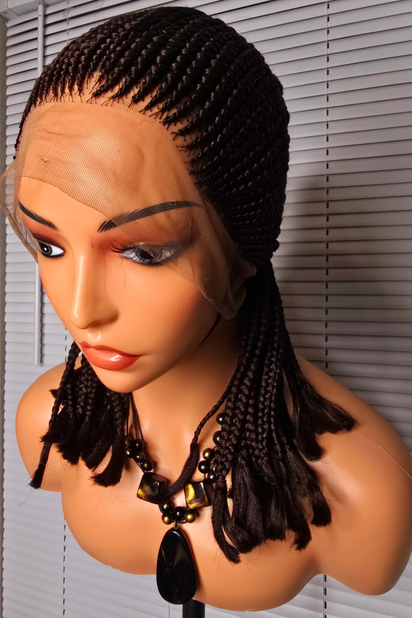 Brown 360 full lace Braided Wig 024 - Luxury Braided Wig Style with Easy Styling & Comfortable Design for a Distinctive Look