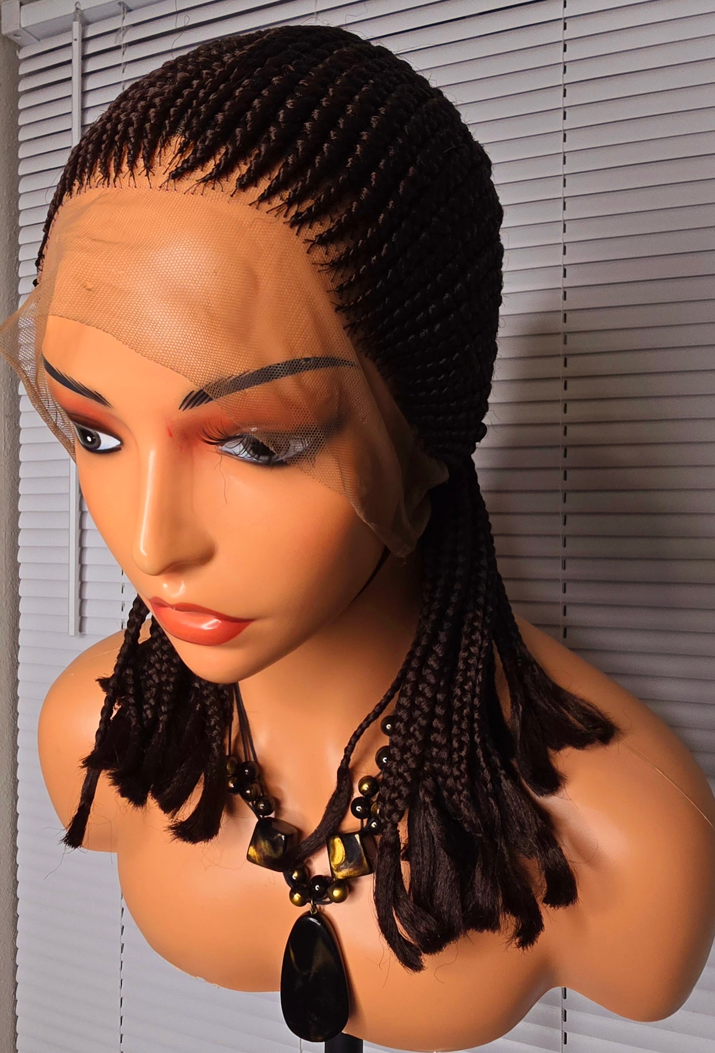 Brown 360 full lace Braided Wig 024 - Luxury Braided Wig Style with Easy Styling & Comfortable Design for a Distinctive Look