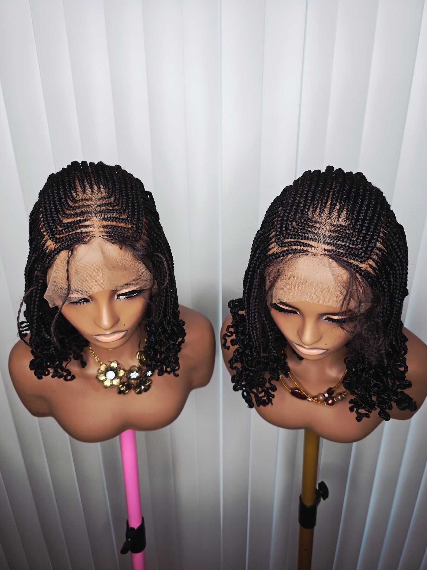 Black Cornrows Style for Classic Ladies - Female Wig with Natural Look and Comfortable Fit