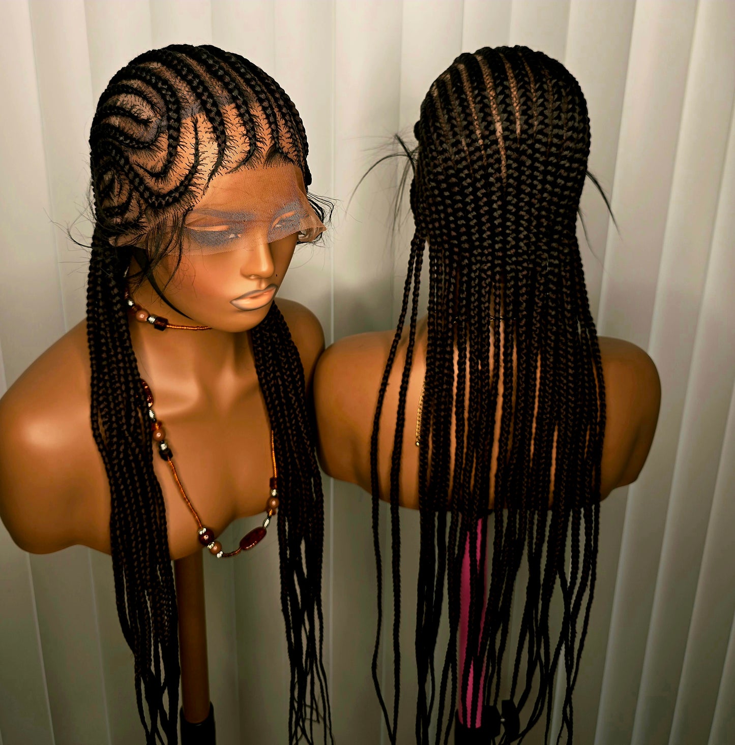 Brown Cornrows Synthetic Braided Wig for Classic Aides with Natural Look and Durable Braids Unisex Comfortable and Manageable