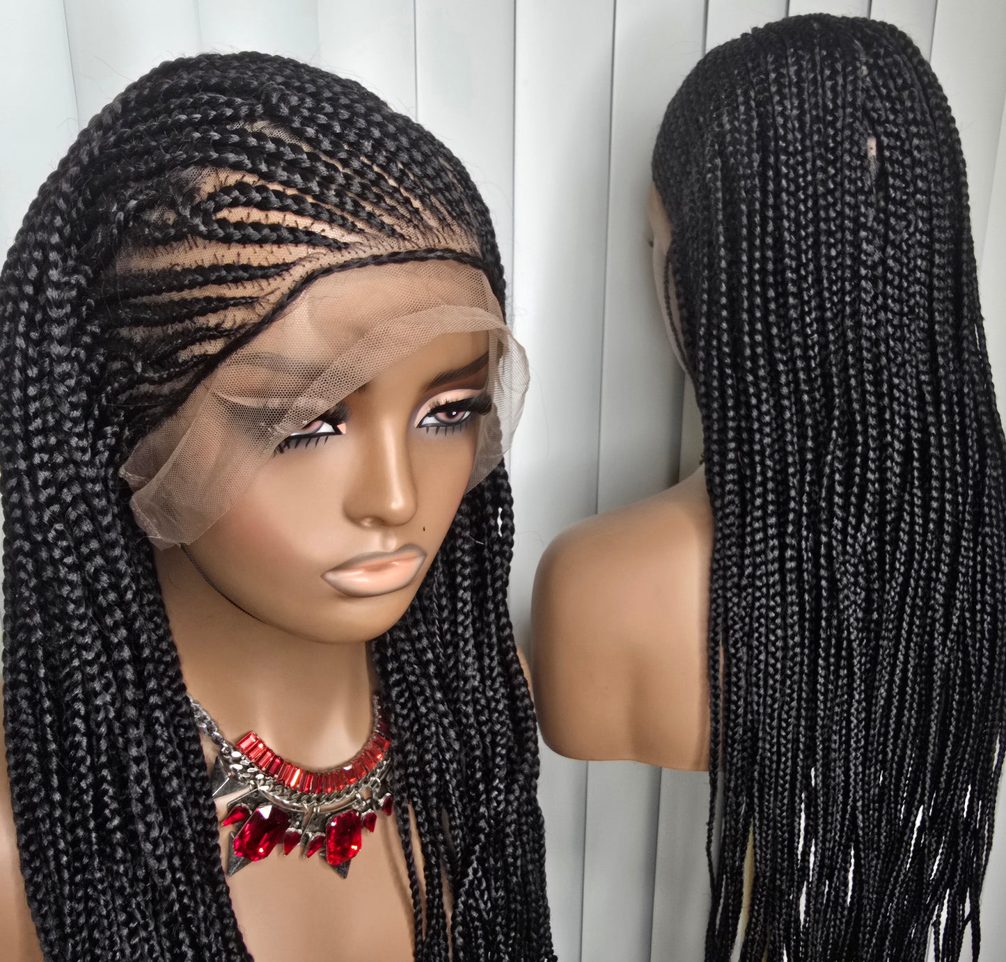 Adomac 045 Braided Wig One Sided Part for Classic Ladies - Stylish and Classic Design
