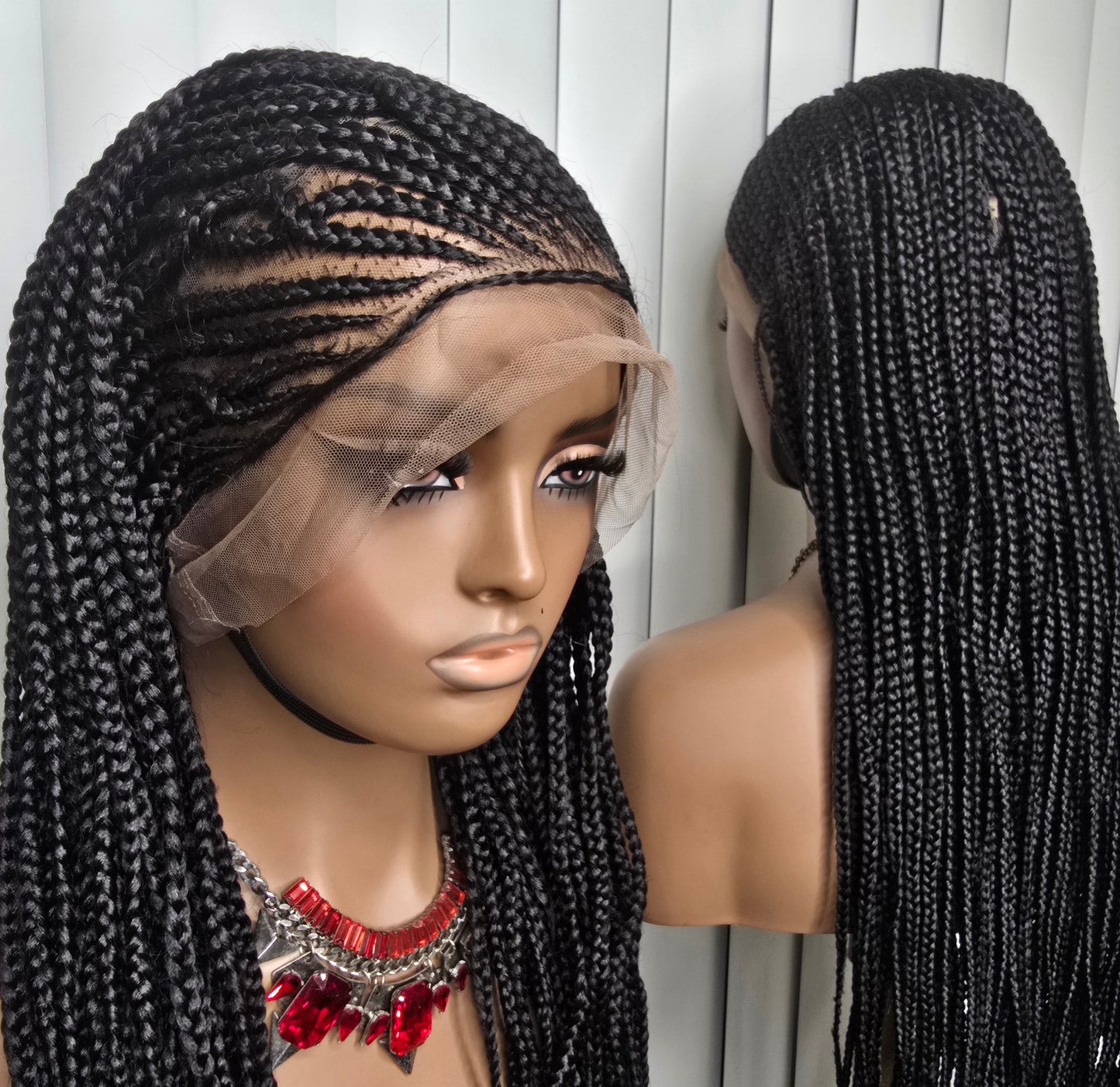Adomac 045 Braided Wig One Sided Part for Classic Ladies - Stylish and Classic Design
