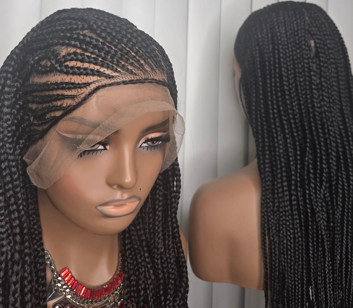 Adomac 045 Braided Wig One Sided Part for Classic Ladies - Stylish and Classic Design