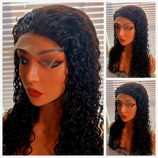 26" 5by5 PIXIE CURLS Human Hair Natural colour  Glueless wig  - Affordable Luxury for Ladies
