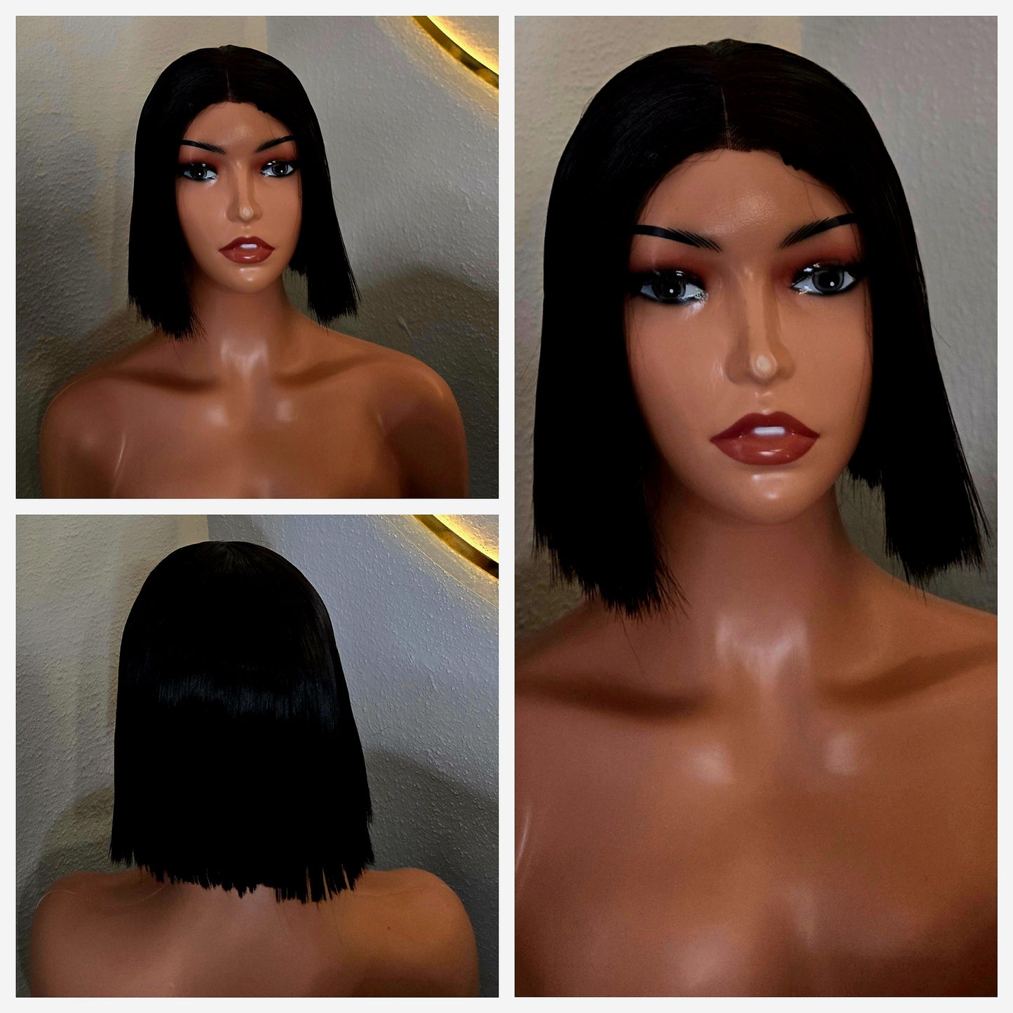 SDD 8" 2by4 Natural Colour Glueless Wig - Affordable Luxury for Everyday Wear with Stylish Design and Comfortable Fit