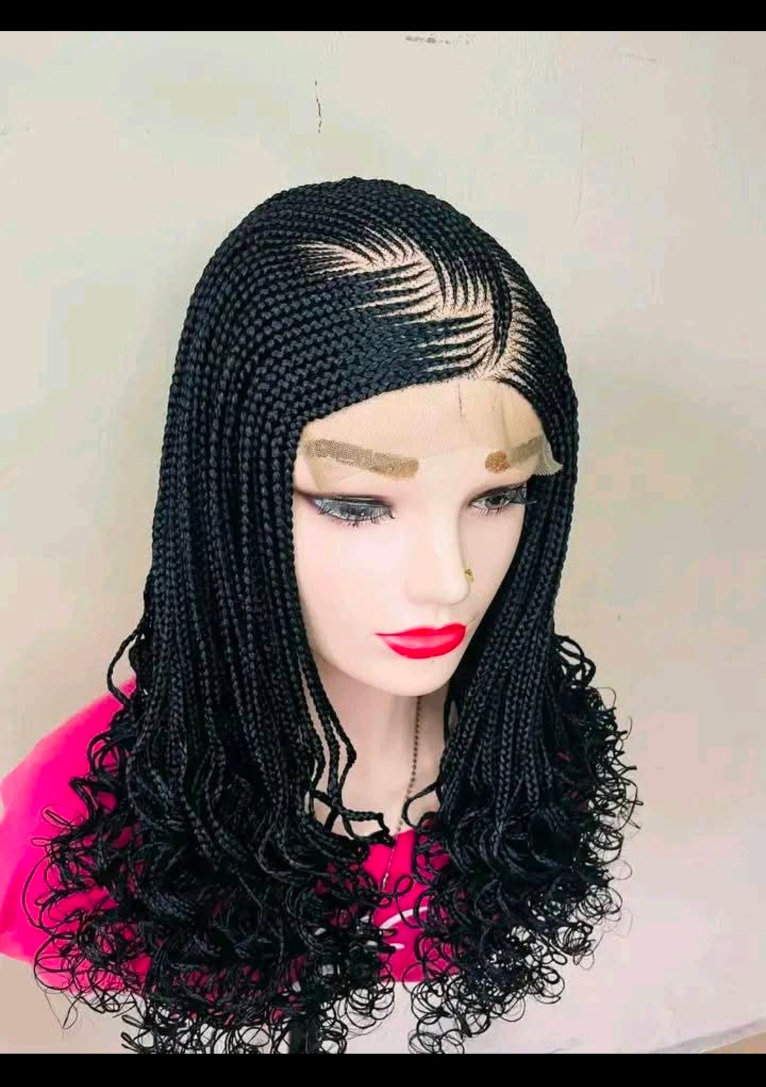 Adomac 055 Synthetic Braided Wig Unisex Easy Styling for Versatile Looks Natural Appearance Consistent Synthetic Material Distinctive Braided Design