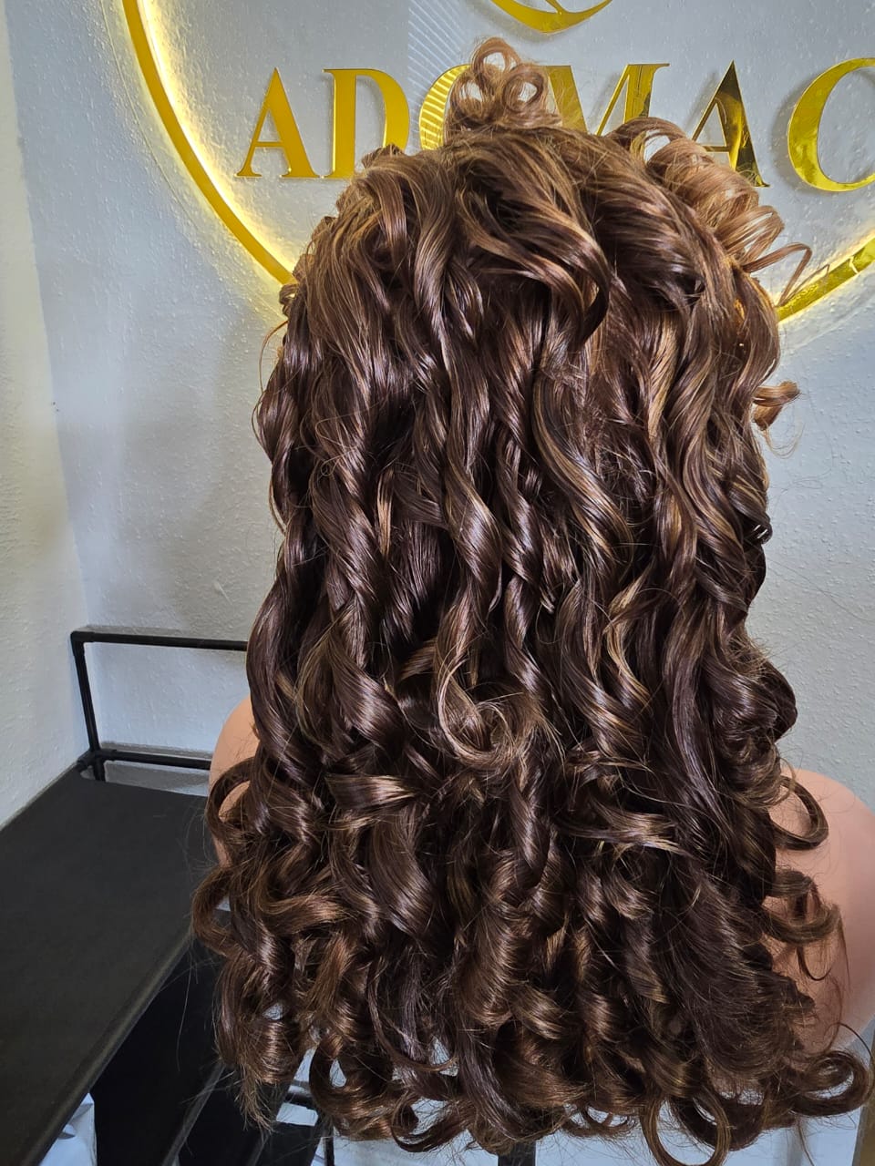 16" 13by4  Frontal wig Human Hair Piano Colour for Ladies - Affordable Luxury wig