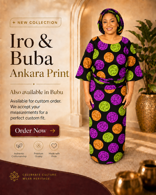 Premium Ankara Iro & Buba / Bubu Dress – Custom Made to Your Measurements