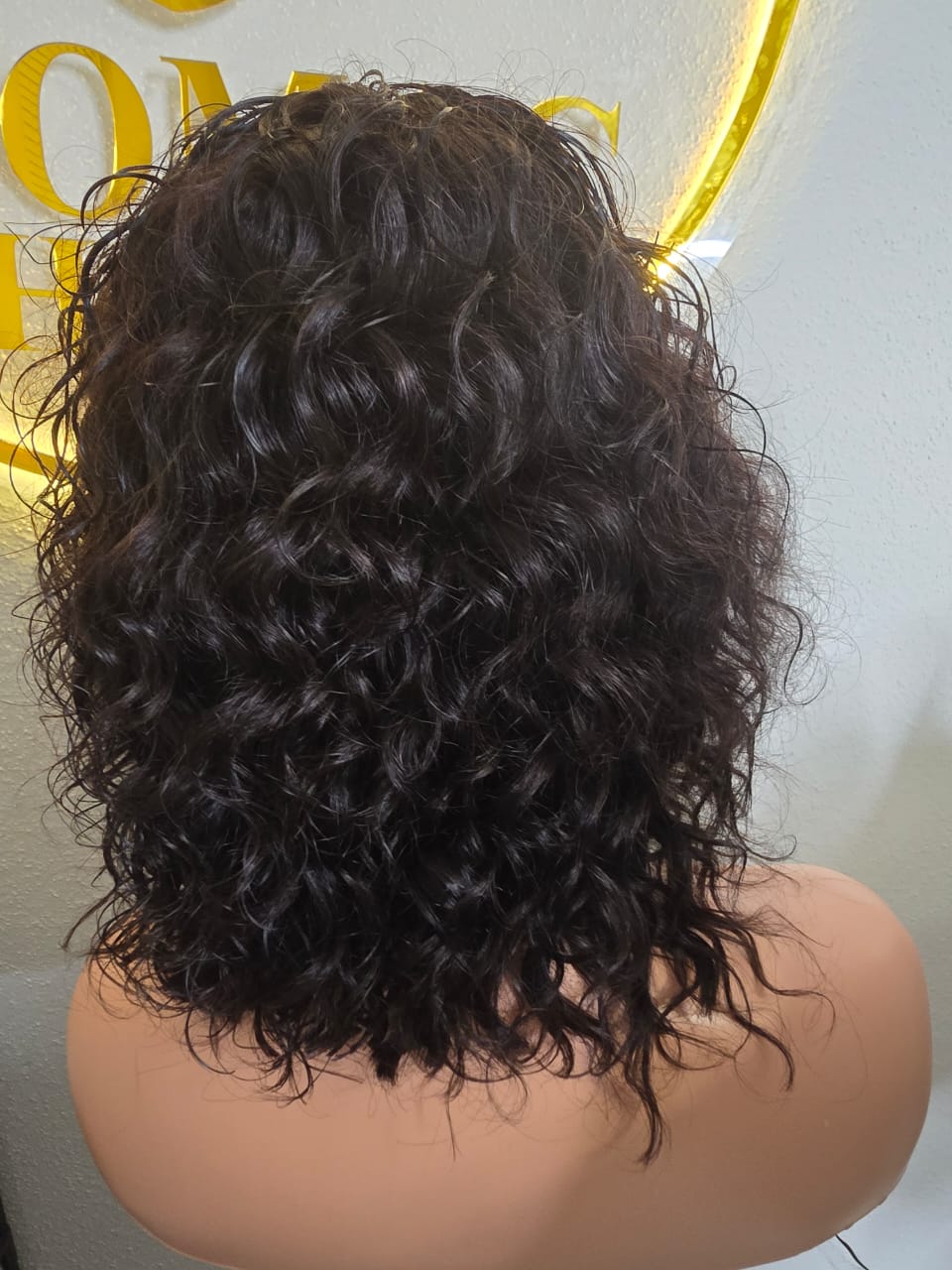 Bob Fringe Pixie Curls affordable luxury wig for ladies 100% Human Hair