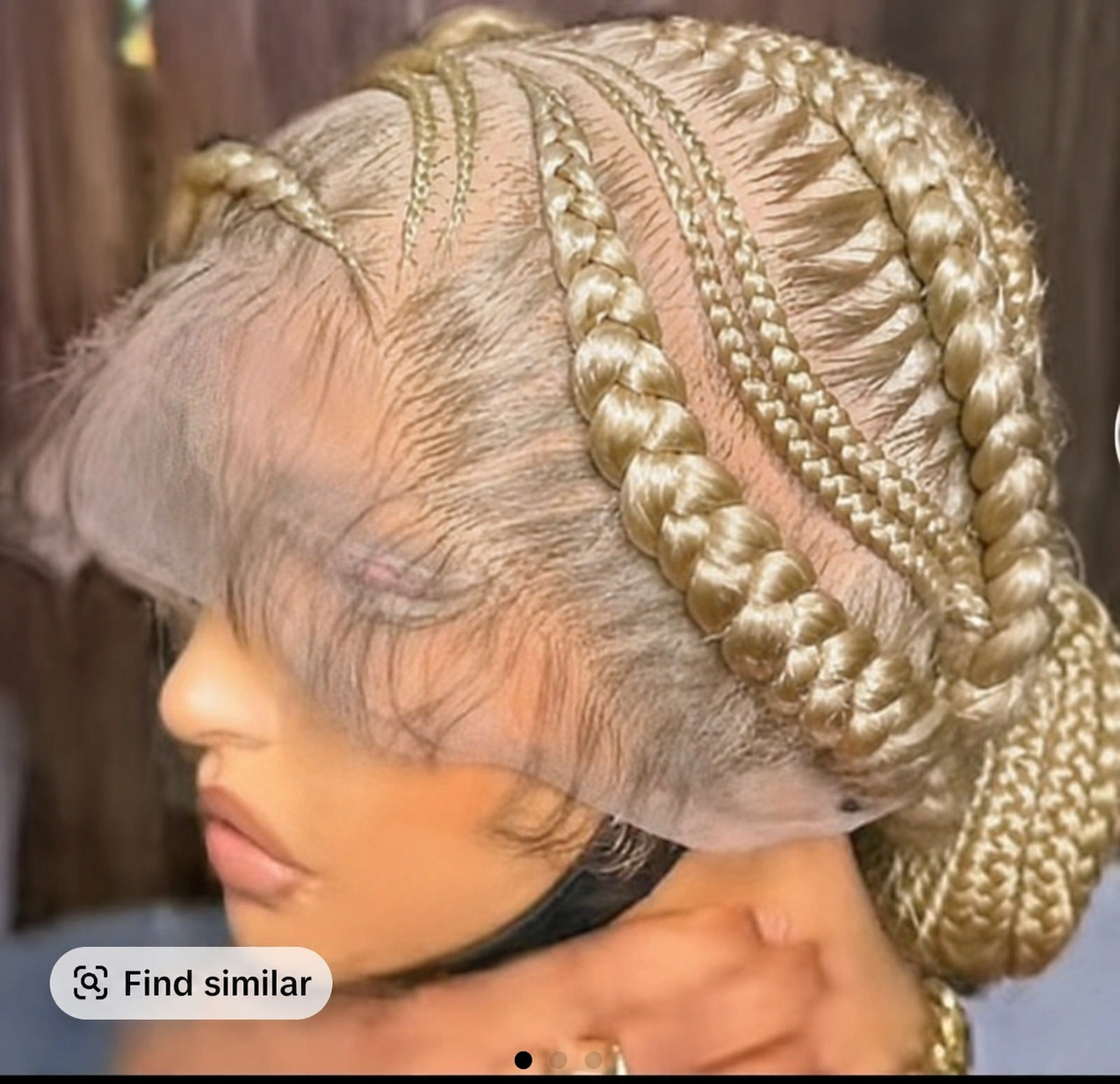 Packed Off-White Braided Wig – Luxury Handcrafted Braided Wig | Natural Hairline | Easy Styling | Glueless Ready-to-Wear Wig for Women