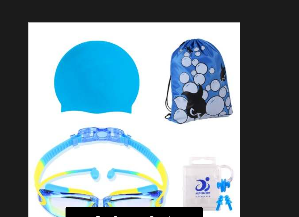 ADOMAC Kids Swimming Googles Set, Anti-Fog, Swimming Googles, Bathing Caps, Ear Plugs, Nose Clips & Storage Bag For Boys Girl(Age 3-12)