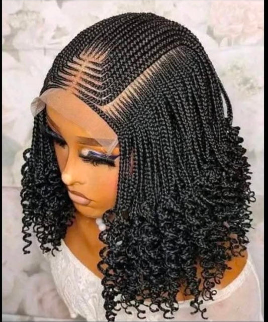 Black Cornrows Style for Classic Ladies - Female Wig with Natural Look and Comfortable Fit