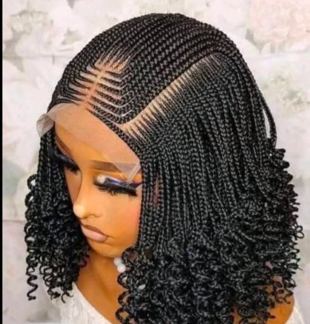 Black Cornrows Style for Classic Ladies - Female Wig with Natural Look and Comfortable Fit