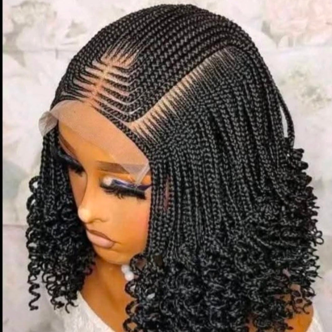 Black Cornrows Style for Classic Ladies - Female Wig with Natural Look and Comfortable Fit