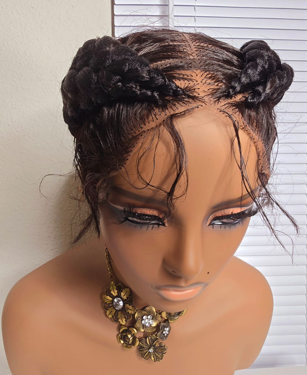 Two Sided Packed Black Braided Wig 029 - Luxury Braided Wig Style with Easy Styling & Comfortable Design for a Distinctive Look