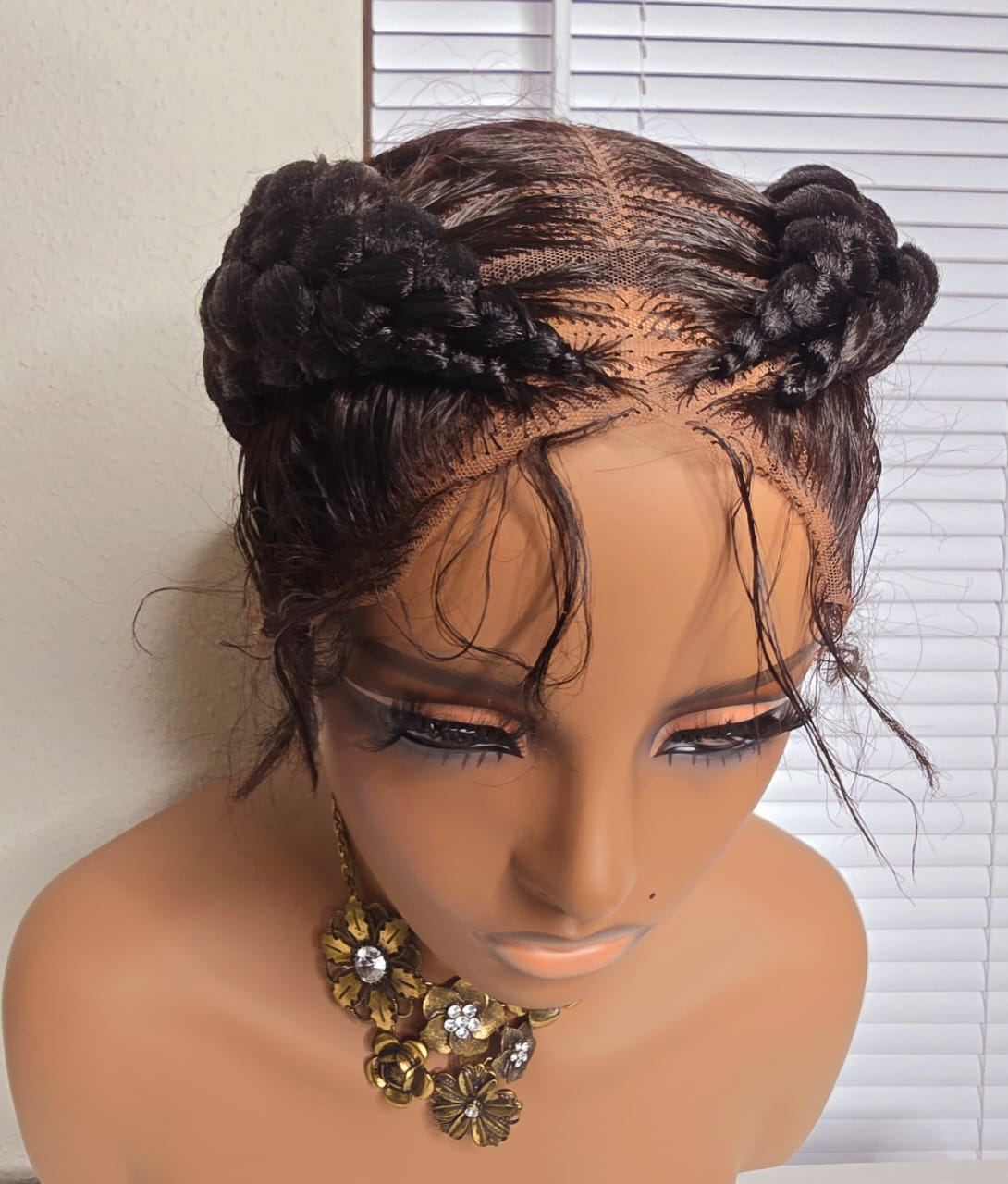 Two Sided Packed Black Braided Wig 029 - Luxury Braided Wig Style with Easy Styling & Comfortable Design for a Distinctive Look