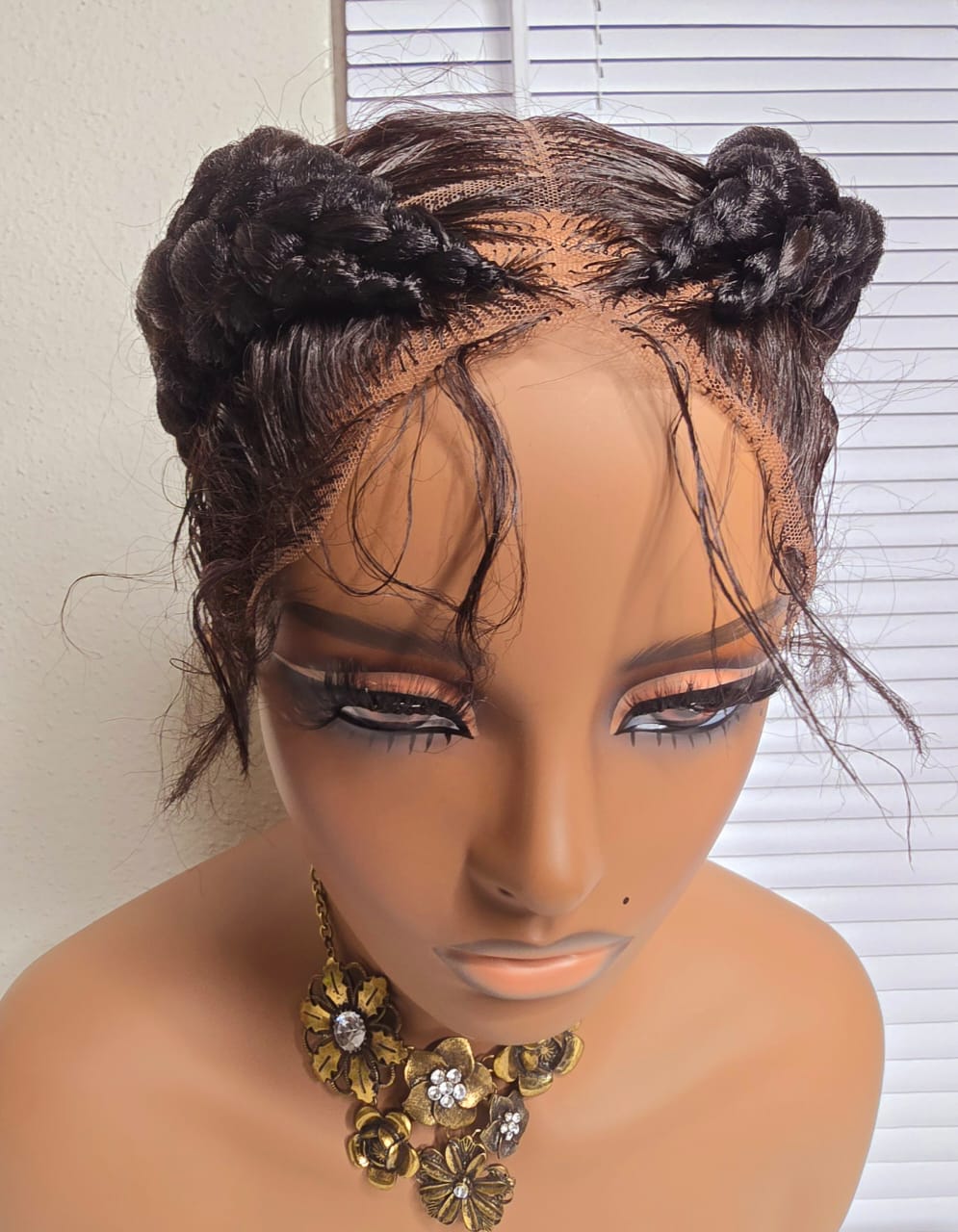 Two Sided Packed Black Braided Wig 029 - Luxury Braided Wig Style with Easy Styling & Comfortable Design for a Distinctive Look