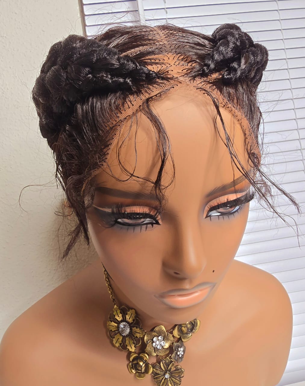 Two Sided Packed Black Braided Wig 029 - Luxury Braided Wig Style with Easy Styling & Comfortable Design for a Distinctive Look