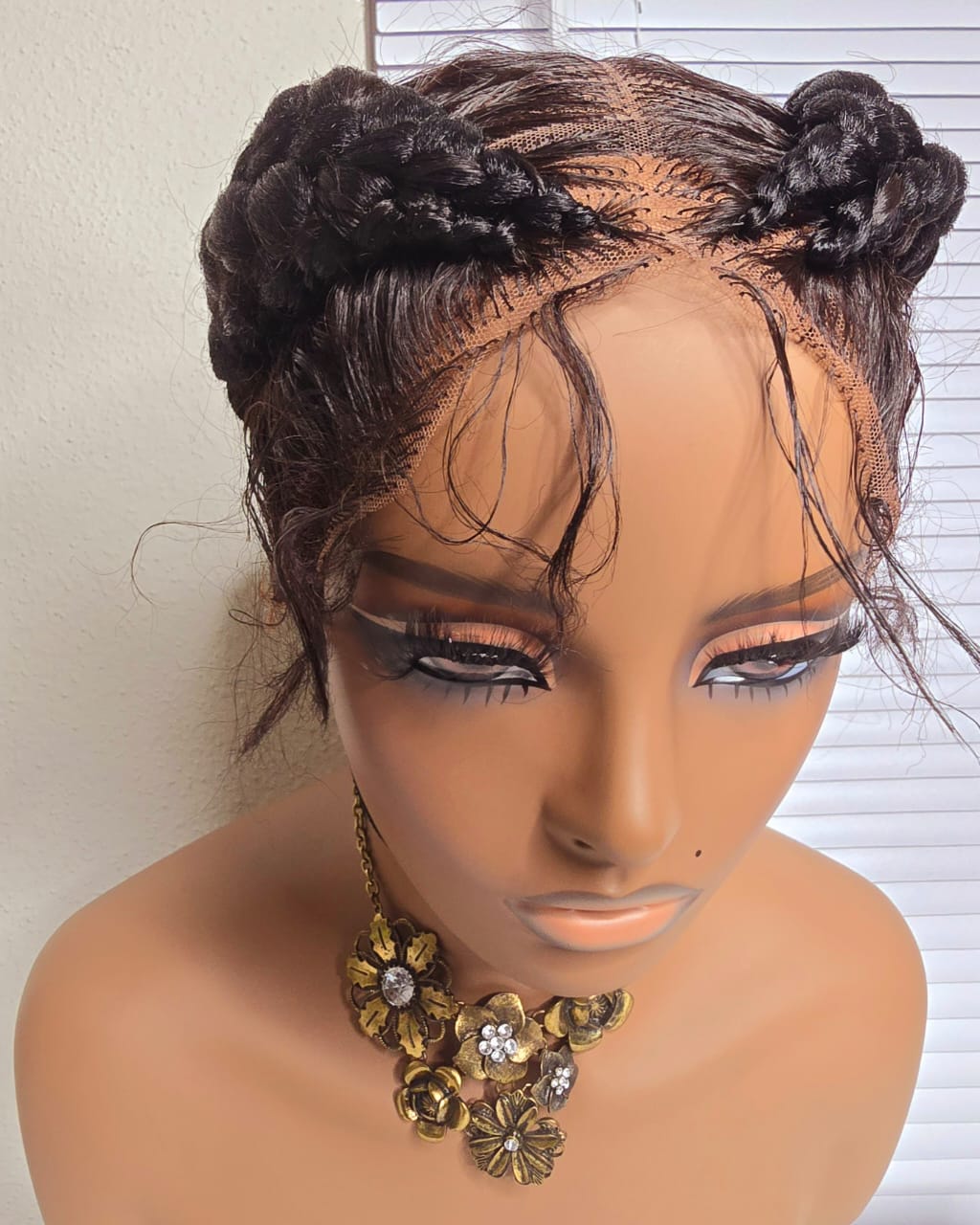 Two Sided Packed Black Braided Wig 029 - Luxury Braided Wig Style with Easy Styling & Comfortable Design for a Distinctive Look