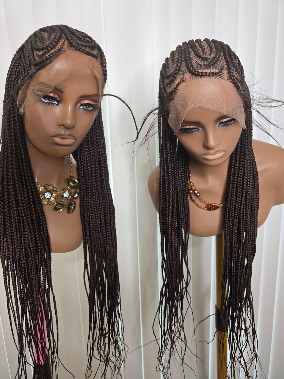 Black Cornrows Style Wig for Easy Styling with Natural Looking Braids Soft Texture Unisex Versatile and Simple Design