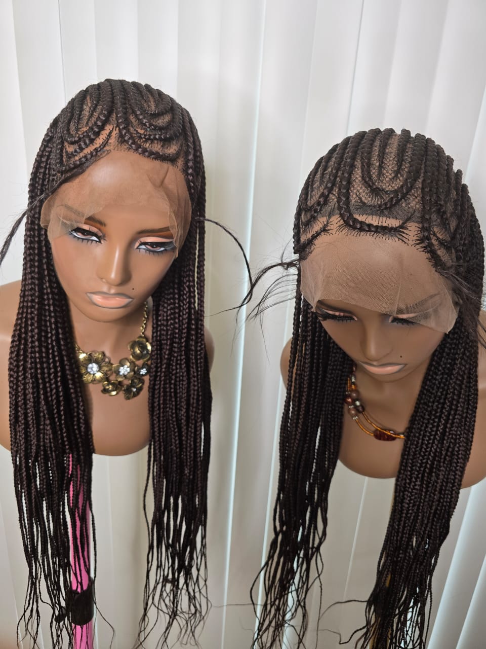 Black Cornrows Style Wig for Easy Styling with Natural Looking Braids Soft Texture Unisex Versatile and Simple Design