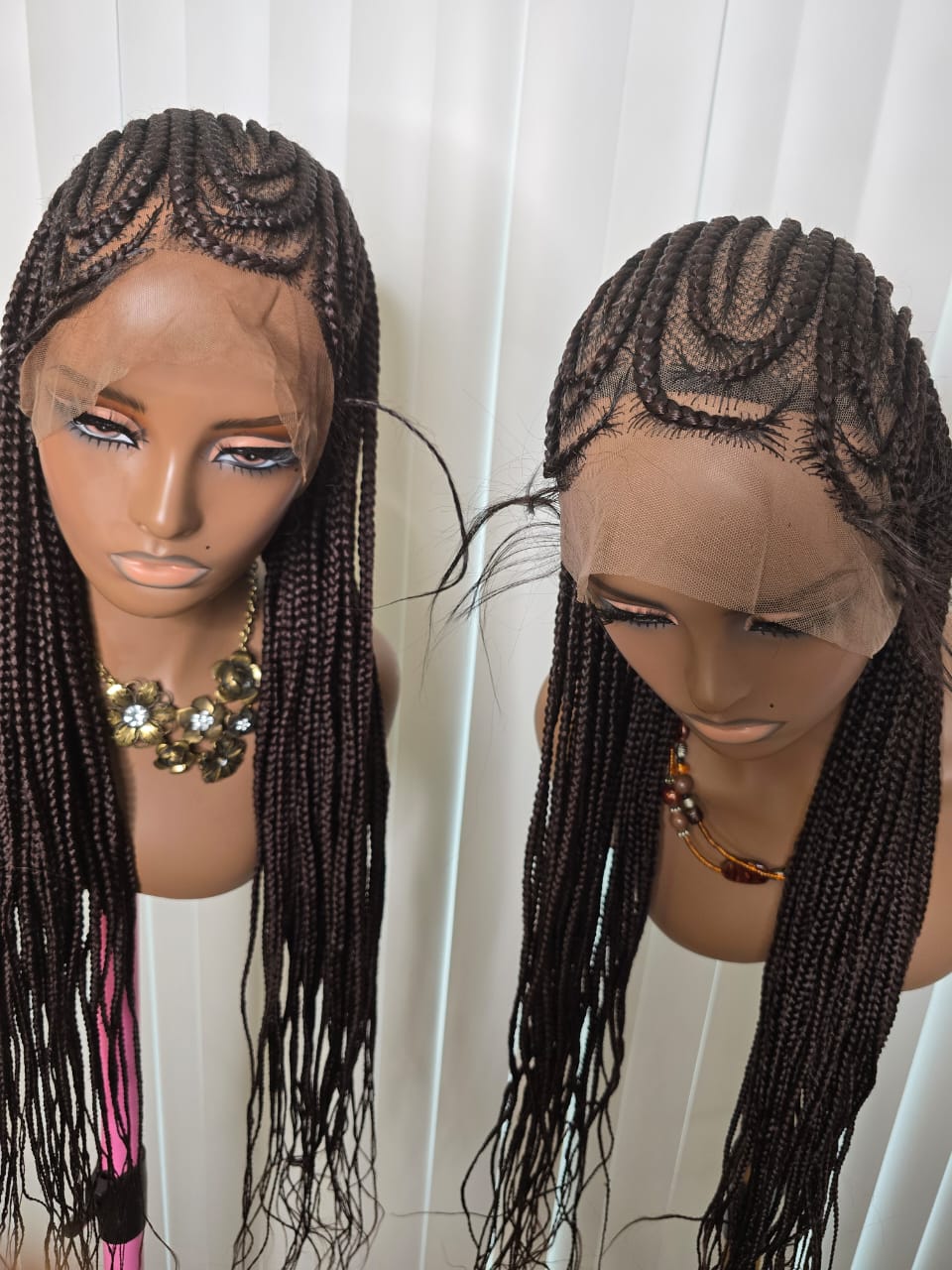 Black Cornrows Style Wig for Easy Styling with Natural Looking Braids Soft Texture Unisex Versatile and Simple Design