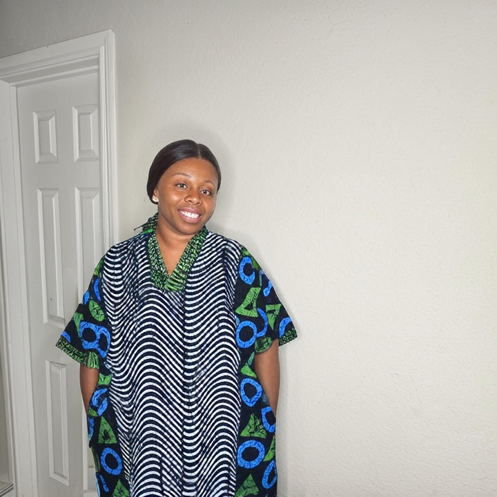Floral Multicolour Ankara for Classic Ladies - Stylish African Print Top with Bold Stripes and Vibrant Accents
