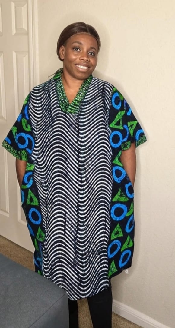 Floral Multicolour Ankara for Classic Ladies - Stylish African Print Top with Bold Stripes and Vibrant Accents
