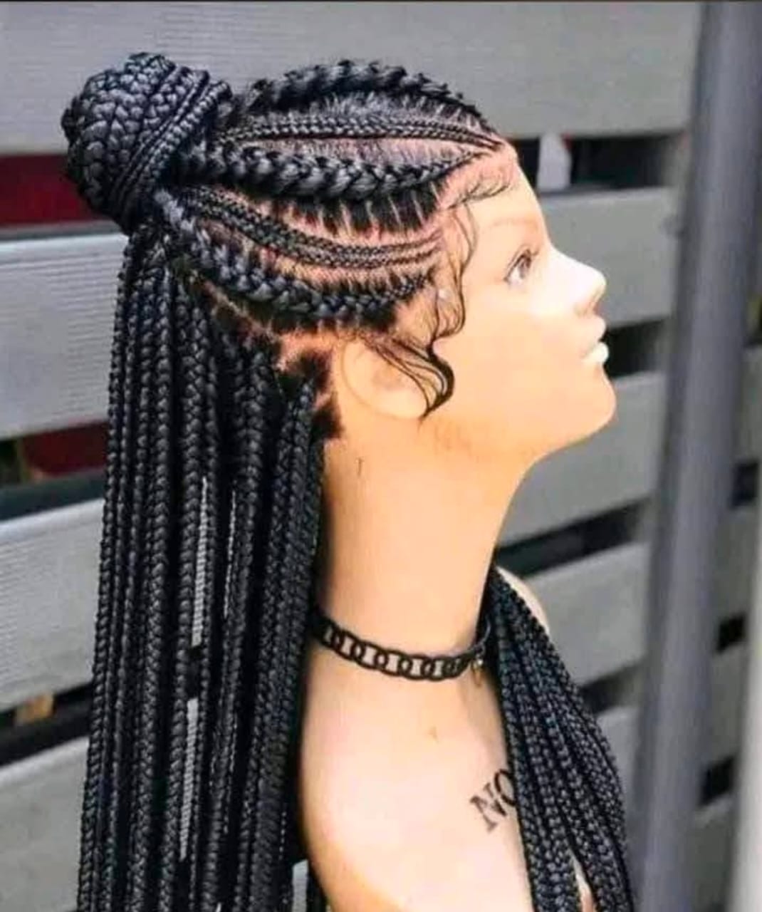 Black Ponytail Synthetic Braided Wig for Stylish Looks and Everyday Wear Unisex Versatile and Practical Easy to Wear
