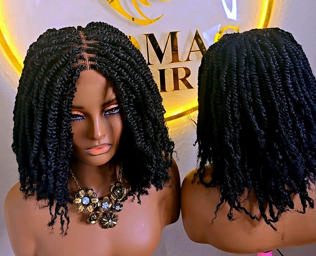 Kinky Twist synthetic braided wig for classic ladies. Lightweight, comfortable, stylish, and easy to wear. Perfect for everyday wear, church, work, parties and special occasions. Get a natural braided look without salon stress.