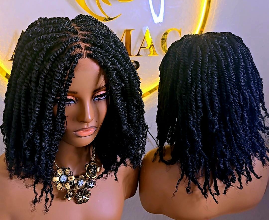 Kinky Twist synthetic braided wig for classic ladies. Lightweight, comfortable, stylish, and easy to wear. Perfect for everyday wear, church, work, parties and special occasions. Get a natural braided look without salon stress.