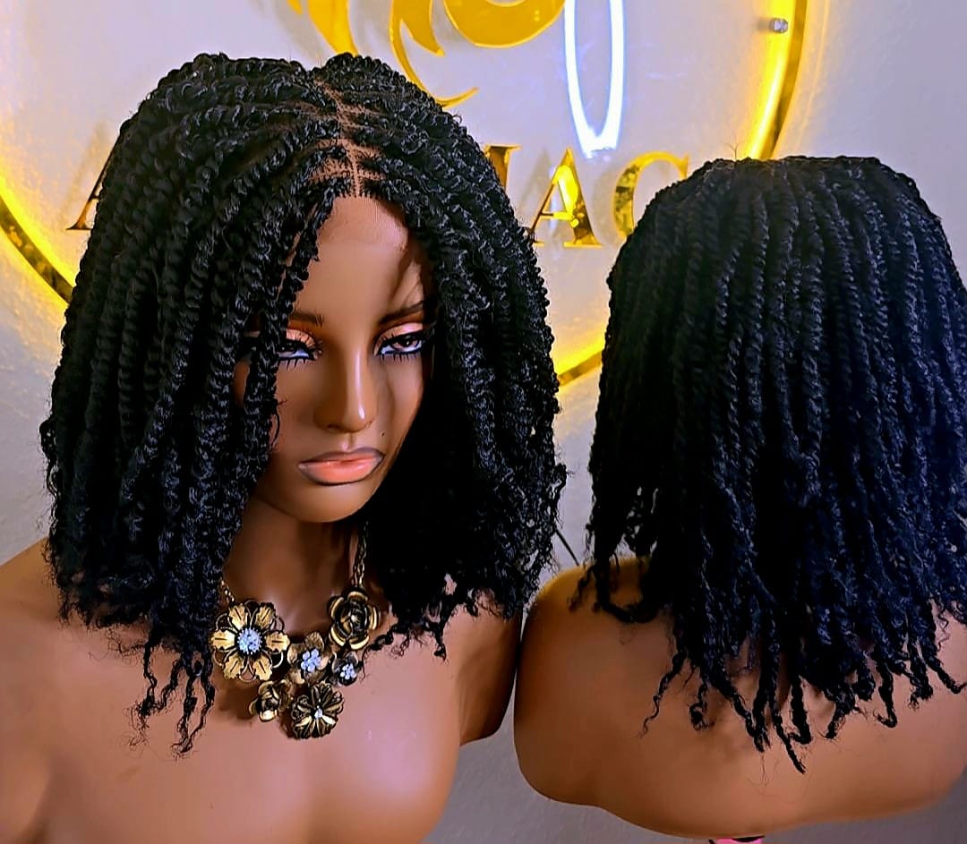 Kinky Twist synthetic braided wig for classic ladies. Lightweight, comfortable, stylish, and easy to wear. Perfect for everyday wear, church, work, parties and special occasions. Get a natural braided look without salon stress.