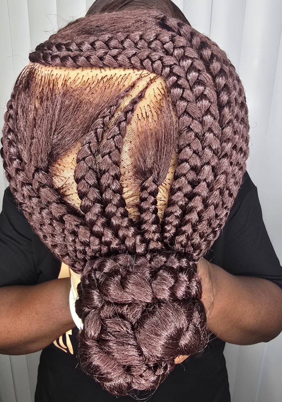 Elegant Brown Strapped Full Lace Wig for Sophisticated Ladies